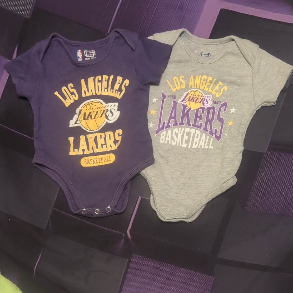 Los Angeles Lakers Baby Onesies Set